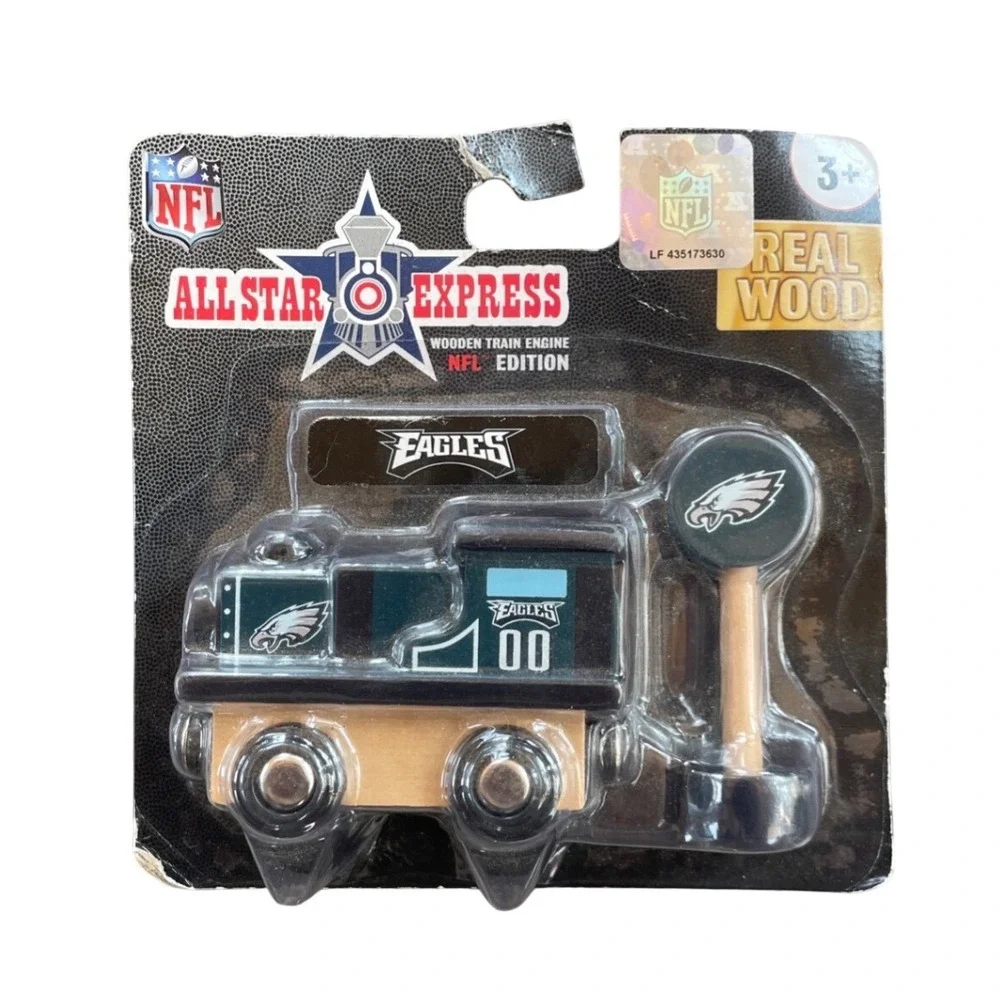 Philadelphia Eagles NFL All Star Express Wooden Train Engine PPW Toys Real Wood